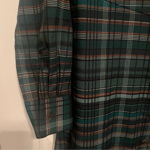 Modesees Plaid Button-Front Shirt Dress NWT - Picture 5 of 10